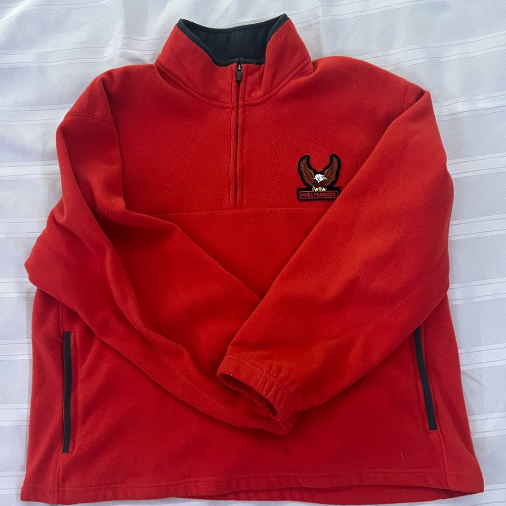 Vintage Men’s Harley Davidson 1/4 Zip Fleece (Size L)
